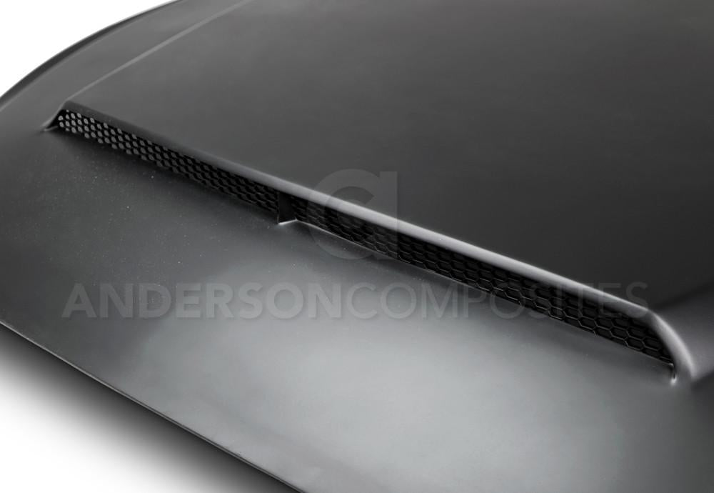 Anderson Composites AC-HD15FDMU-SN-GF Type-SN Fiberglass Hood For 2015-2017 Ford Mustang Anderson Composites Hood  AXOPROS