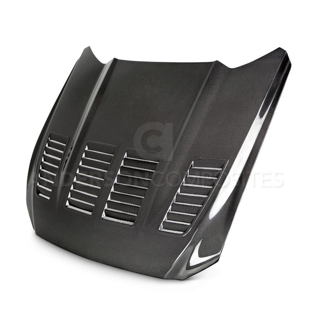 Anderson Composites AC-HD15FDMU-TW-DS Type-TW Double Sided Carbon Fiber Hood For 2015-2017 Ford Mustang Anderson Composites Hood  AXOPROS