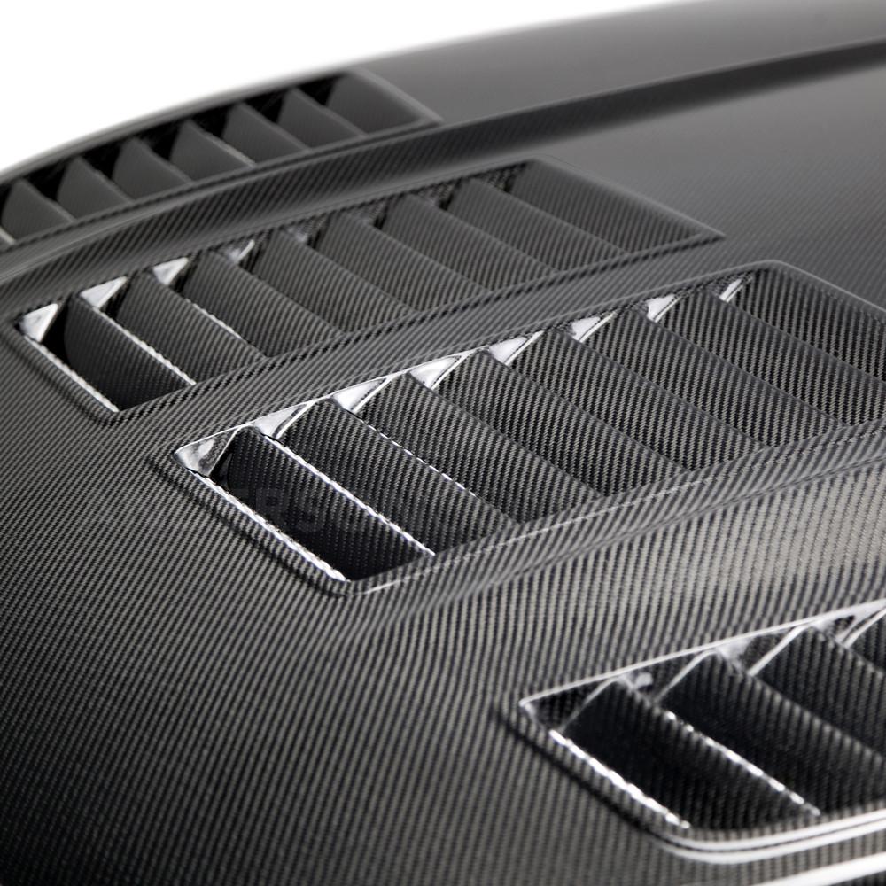 Anderson Composites AC-HD15FDMU-TW-DS Type-TW Double Sided Carbon Fiber Hood For 2015-2017 Ford Mustang Anderson Composites Hood  AXOPROS
