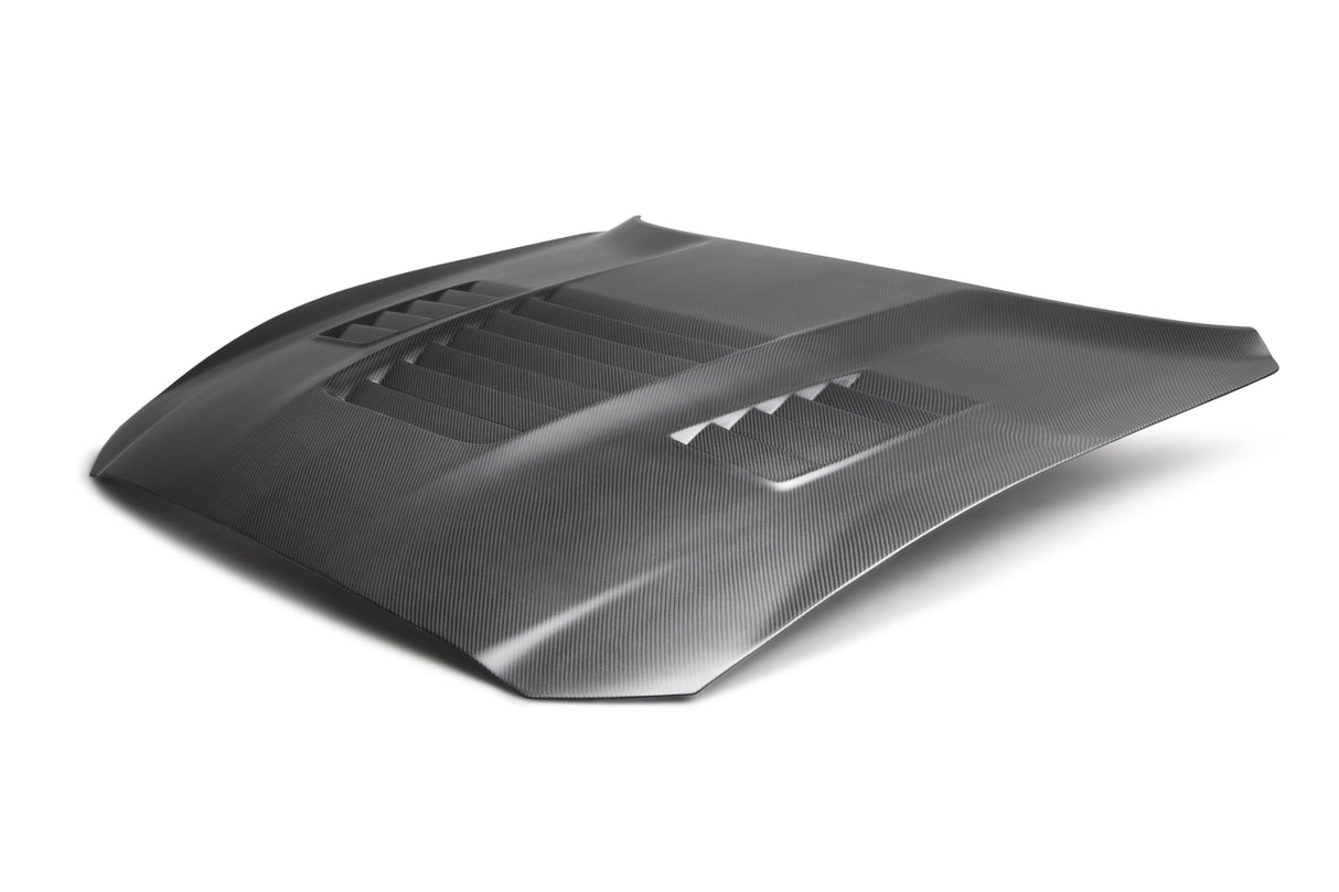 Anderson Composites AC-HD15FDMU350-CR-DRY Type-CR Dry Carbon Fiber Hood For 2015-2020 Ford Mustang Shelby GT350 & GT350R Anderson Composites Hood  AXOPROS