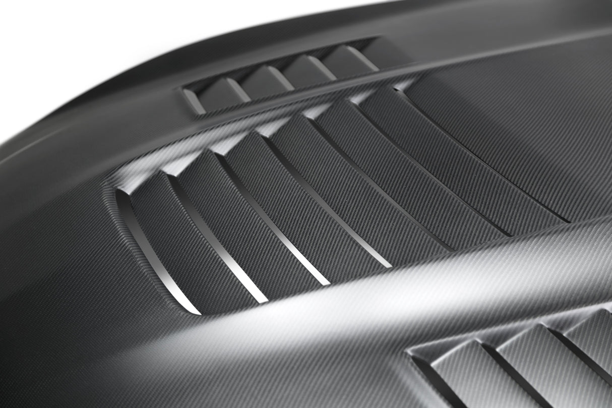 Anderson Composites AC-HD15FDMU350-CR-DRY Type-CR Dry Carbon Fiber Hood For 2015-2020 Ford Mustang Shelby GT350 & GT350R Anderson Composites Hood  AXOPROS