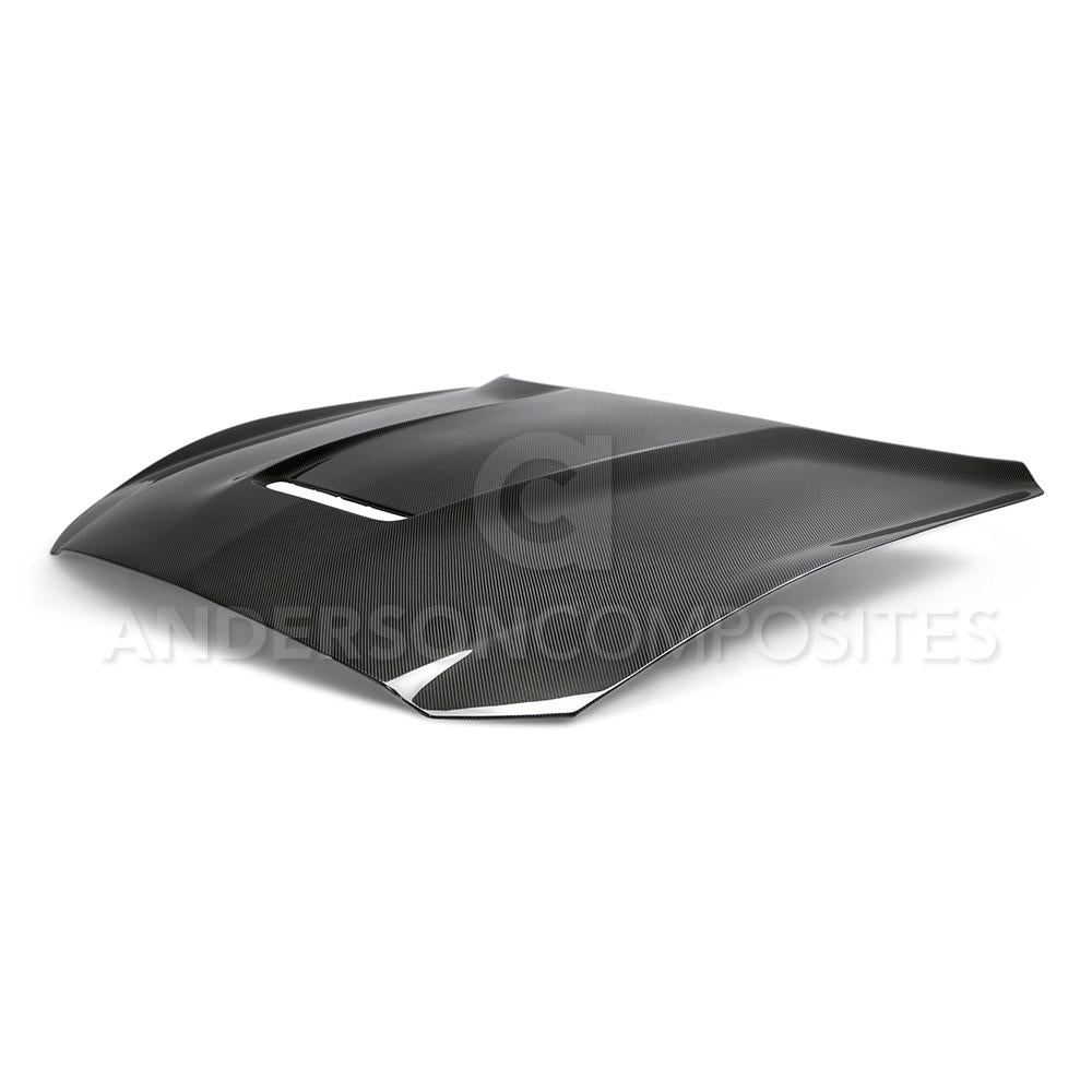 Anderson Composites AC-HD15FDMU350-OE-DS Double Sided Carbon Fiber Hood For 2015-2020 Ford Mustang Shelby GT350 & GT350R Anderson Composites Hood  AXOPROS