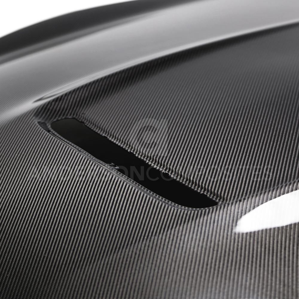 Anderson Composites AC-HD15FDMU350-OE-DS Double Sided Carbon Fiber Hood For 2015-2020 Ford Mustang Shelby GT350 & GT350R Anderson Composites Hood  AXOPROS