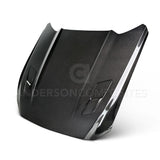 Anderson Composites AC-HD15FDMUGT-OE-DS Type-OE (GT Style With Hood Vents)  Double Sided Carbon Fiber Hood For 2015-2017 Ford Mustang Anderson Composites Hood  AXOPROS