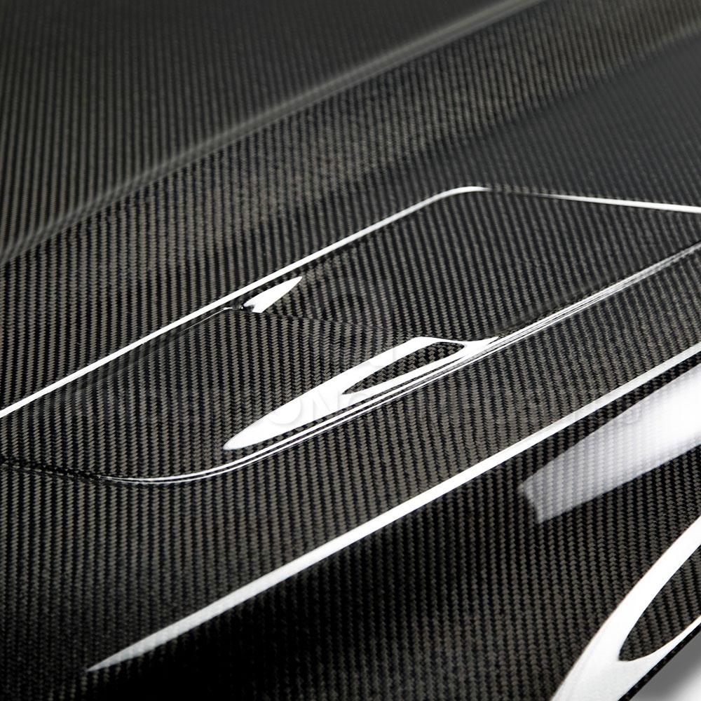 Anderson Composites AC-HD15FDMUGT-OE-DS Type-OE (GT Style With Hood Vents)  Double Sided Carbon Fiber Hood For 2015-2017 Ford Mustang Anderson Composites Hood  AXOPROS
