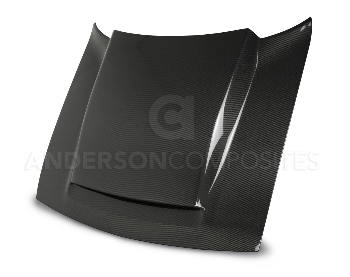 Anderson Composites AC-HD18DGCHDM-KB Type-DP Carbon Fiber Demon Style Cowl Hood For 2018-2020 Challenger Anderson Composites Hood  AXOPROS