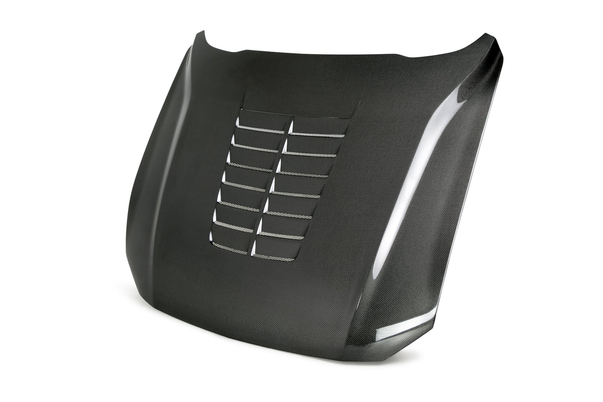 Anderson Composites AC-HD18FDMU-GT5-DS Type-GT5 Double Sided Carbon Fiber Hood For 2018-2020 Ford Mustang Anderson Composites Hood  AXOPROS