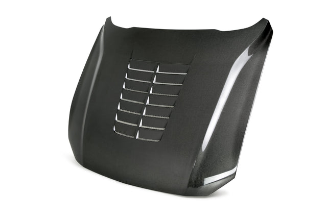 Anderson Composites AC-HD18FDMU-GT5-DS Type-GT5 Double Sided Carbon Fiber Hood For 2018-2020 Ford Mustang Anderson Composites Hood  AXOPROS