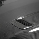 Anderson Composites AC-HD18FDMU-OE-DS Type-OE Double Sided Carbon Fiber Hood For 2018-2020 Ford Mustang Anderson Composites Hood  AXOPROS