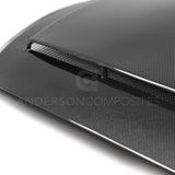 Anderson Composites AC-HD18FDMU-SN-DS Type-SN Double Sided Carbon Fiber Hood For 2018-2020 Ford Mustang Anderson Composites Hood  AXOPROS