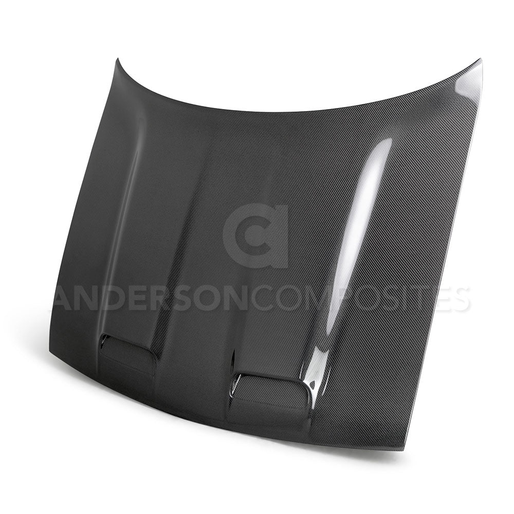 Anderson Composites AC-HD19DGCHHC-RE Type-RE (Dual Snorkel Style) Carbon Fiber Hood For 2019 Dodge Challenger Hellcat/Redeye Anderson Composites Hood  AXOPROS