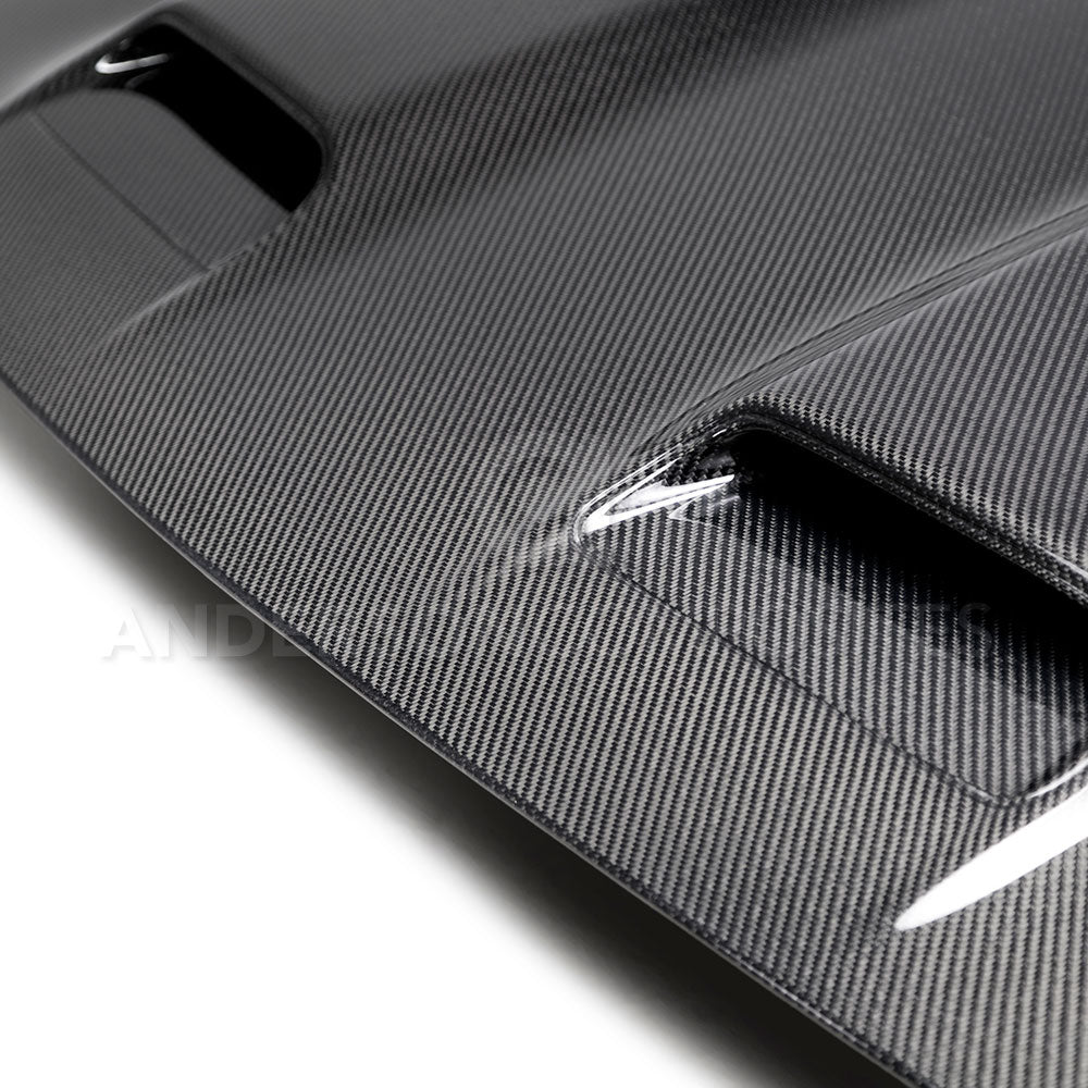Anderson Composites AC-HD19DGCHHC-RE Type-RE (Dual Snorkel Style) Carbon Fiber Hood For 2019 Dodge Challenger Hellcat/Redeye Anderson Composites Hood  AXOPROS