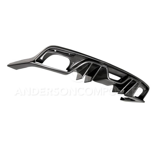 Anderson Composites AC-RL15FDMU-ARQ Type-ARQ Carbon Fiber Rear Valance For 2015-2017 Ford Mustang With Quad-tip Exhaust Anderson Composites Grille / Valance Grille / Tailpipe Kit  AXOPROS