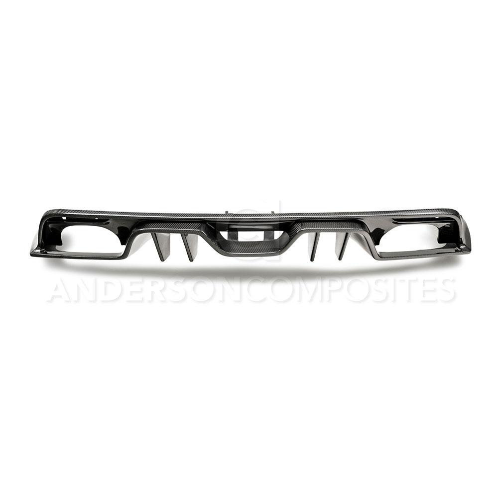 Anderson Composites AC-RL15FDMU-ARQ Type-ARQ Carbon Fiber Rear Valance For 2015-2017 Ford Mustang With Quad-tip Exhaust Anderson Composites Grille / Valance Grille / Tailpipe Kit  AXOPROS