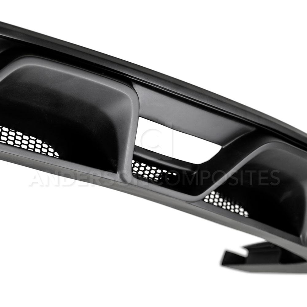 Anderson Composites AC-RL15FDMU-GR-GF Type-GR (GT350 Style) Fiberglass Rear Diffuser For 2015-2017 Ford Mustang (Quad Tip Exhaust) Anderson Composites Valance Panel  AXOPROS