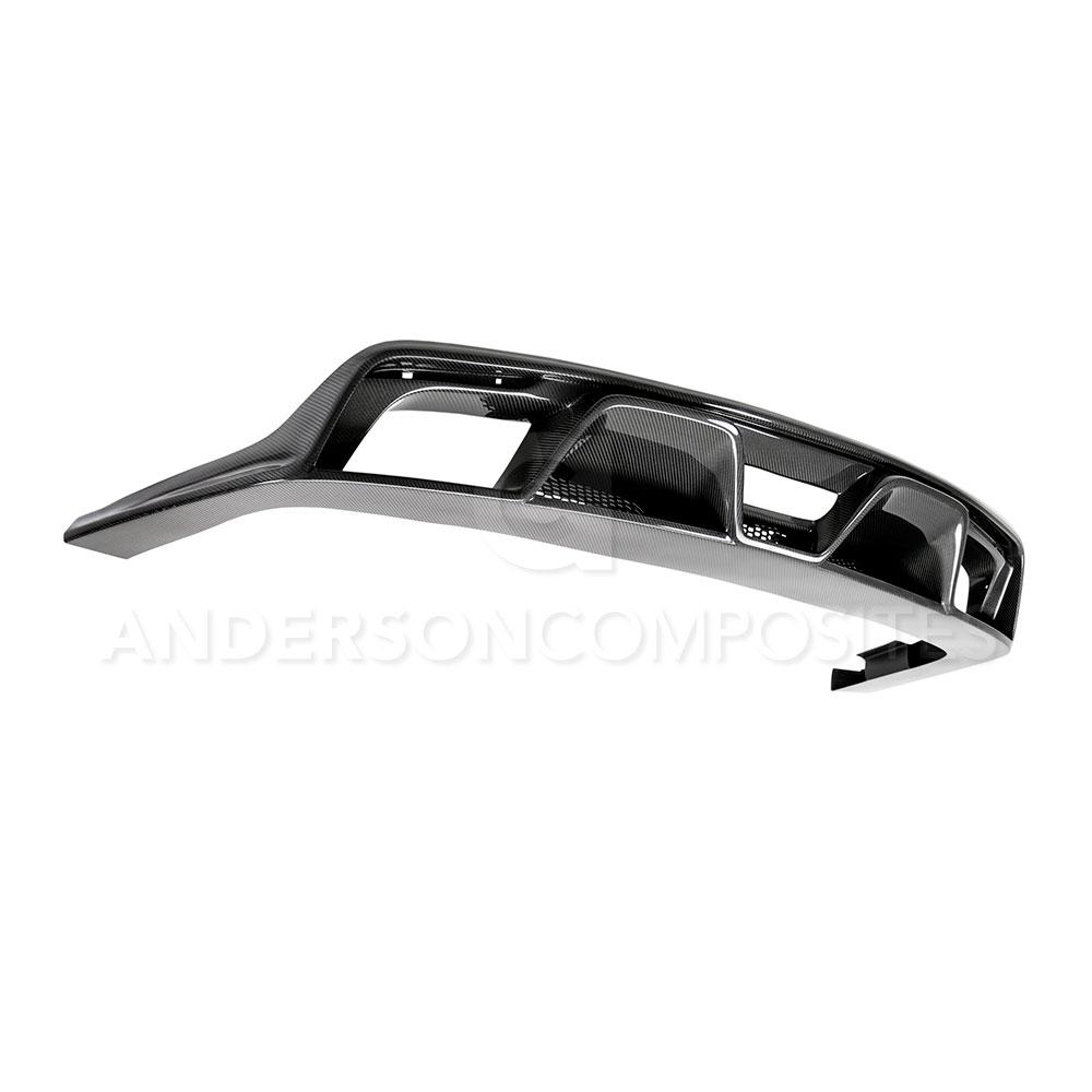 Anderson Composites AC-RL15FDMU-GR Type-GR (GT350 Style) Carbon Fiber Rear Diffuser For 2015-2017 Ford Mustang With Quad-tip Exhaust Anderson Composites Valance Panel  AXOPROS