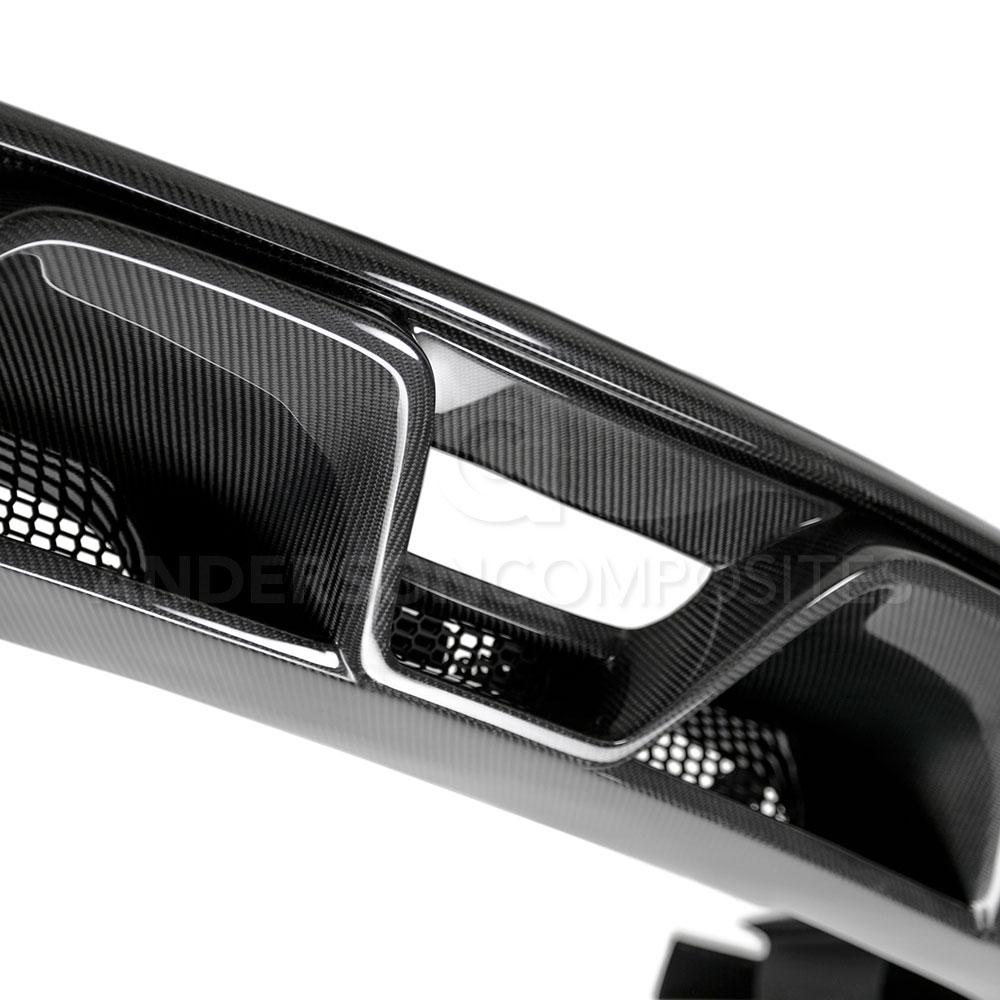 Anderson Composites AC-RL15FDMU-GR Type-GR (GT350 Style) Carbon Fiber Rear Diffuser For 2015-2017 Ford Mustang With Quad-tip Exhaust Anderson Composites Valance Panel  AXOPROS