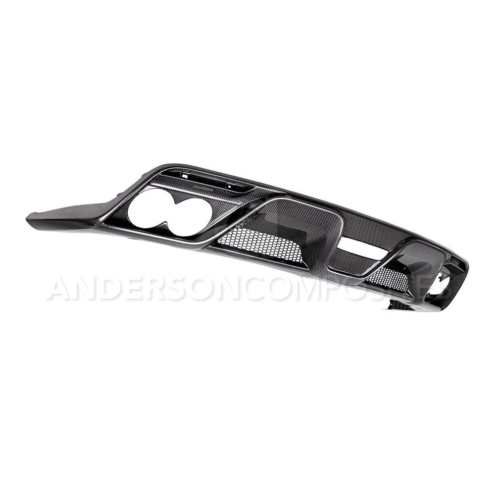 Anderson Composites AC-RL15MU350 Carbon Fiber Rear Diffuser For 2015-2020 Ford Mustang Shelby GT350 & GT350R Anderson Composites Valance Panel  AXOPROS
