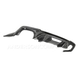Anderson Composites AC-RL18FDMU-AO Type-OE Carbon Fiber Quad Tip Rear Valance For 2018-2020 Ford Mustang Anderson Composites Valance Panel  AXOPROS
