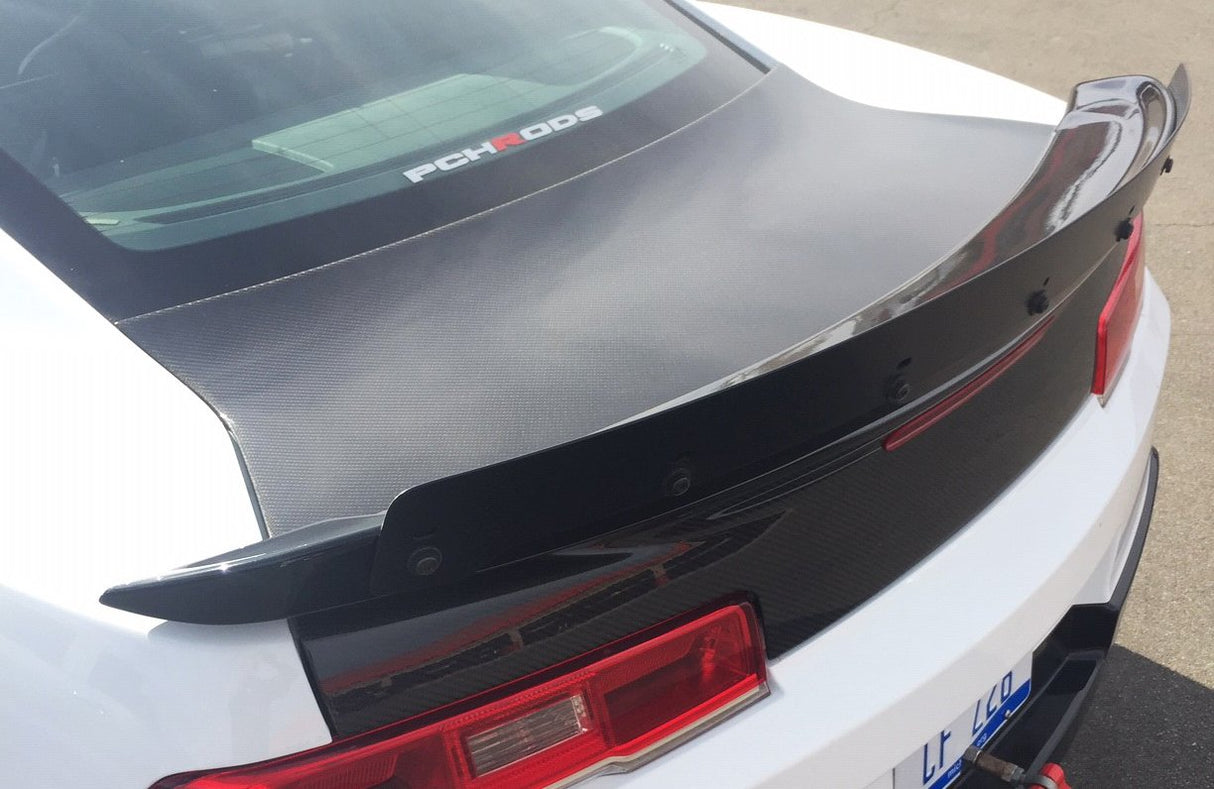 Anderson Composites AC-RS14CHCAM-Z28W Type-Z28 Carbon Fiber Rear Spoiler With Adjustable Wickerbill For 2014-2015 Chevrolet Camaro Z28 Anderson Composites Spoiler  AXOPROS