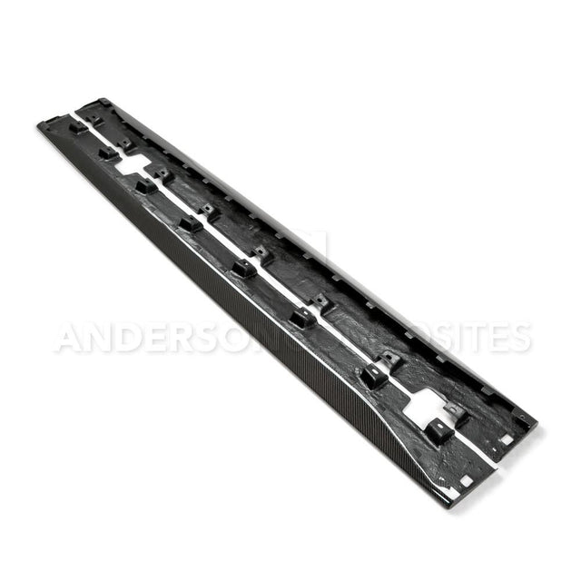 Anderson Composites AC-SS15FDMU-AO Type-OE Carbon Fiber Side Rocker Panel Splitter For 2015-2020 Ford Mustang Anderson Composites Side Skirt  AXOPROS