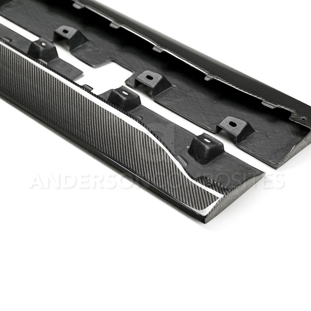 Anderson Composites AC-SS15FDMU-AR Type-AR Carbon Fiber Side Rocker Panel Splitter For 2015-2020 Ford Mustang Anderson Composites Side Skirt  AXOPROS
