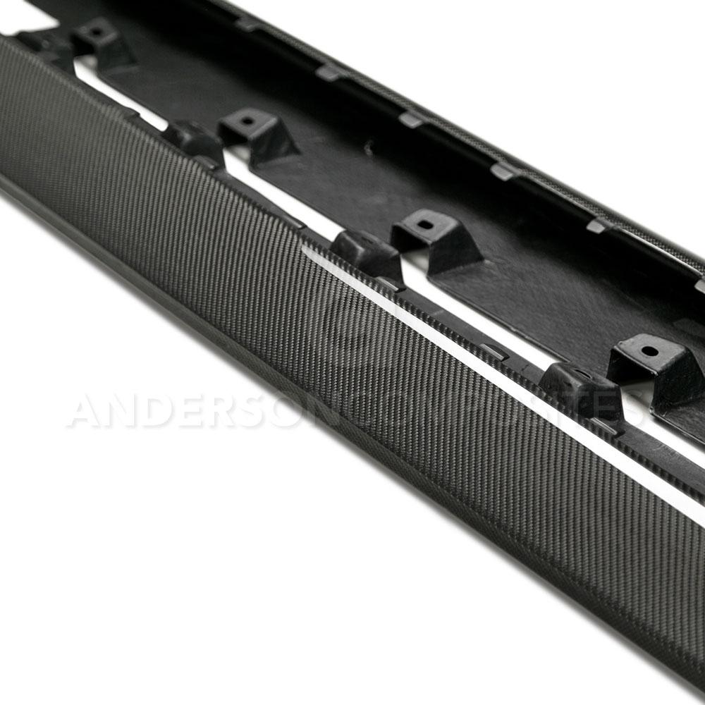 Anderson Composites AC-SS15FDMU-AR Type-AR Carbon Fiber Side Rocker Panel Splitter For 2015-2020 Ford Mustang Anderson Composites Side Skirt  AXOPROS