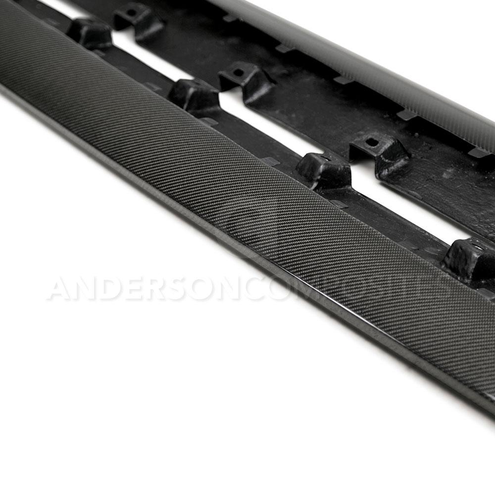 Anderson Composites AC-SS15FDMU-GR Type-GR (GT350 Style) Carbon Fiber Side Rocker Panel Splitter For 2015-2020 Ford Mustang Anderson Composites Side Skirt  AXOPROS