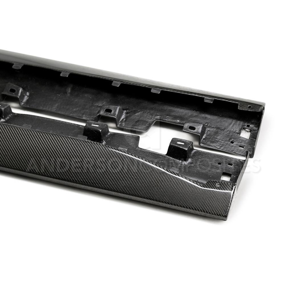 Anderson Composites AC-SS15FDMU-GR Type-GR (GT350 Style) Carbon Fiber Side Rocker Panel Splitter For 2015-2020 Ford Mustang Anderson Composites Side Skirt  AXOPROS