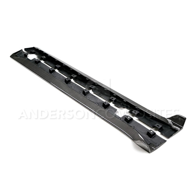 Anderson Composites AC-SS15MU350 Carbon Fiber Rocker Panels For 2015-2020 Ford Mustang Shelby GT350 & GT350R Anderson Composites Side Skirt  AXOPROS