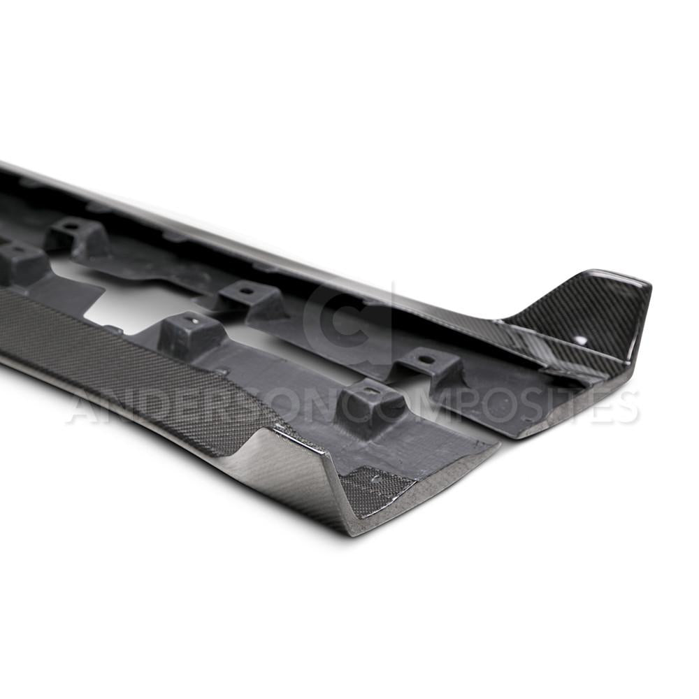 Anderson Composites AC-SS15MU350 Carbon Fiber Rocker Panels For 2015-2020 Ford Mustang Shelby GT350 & GT350R Anderson Composites Side Skirt  AXOPROS