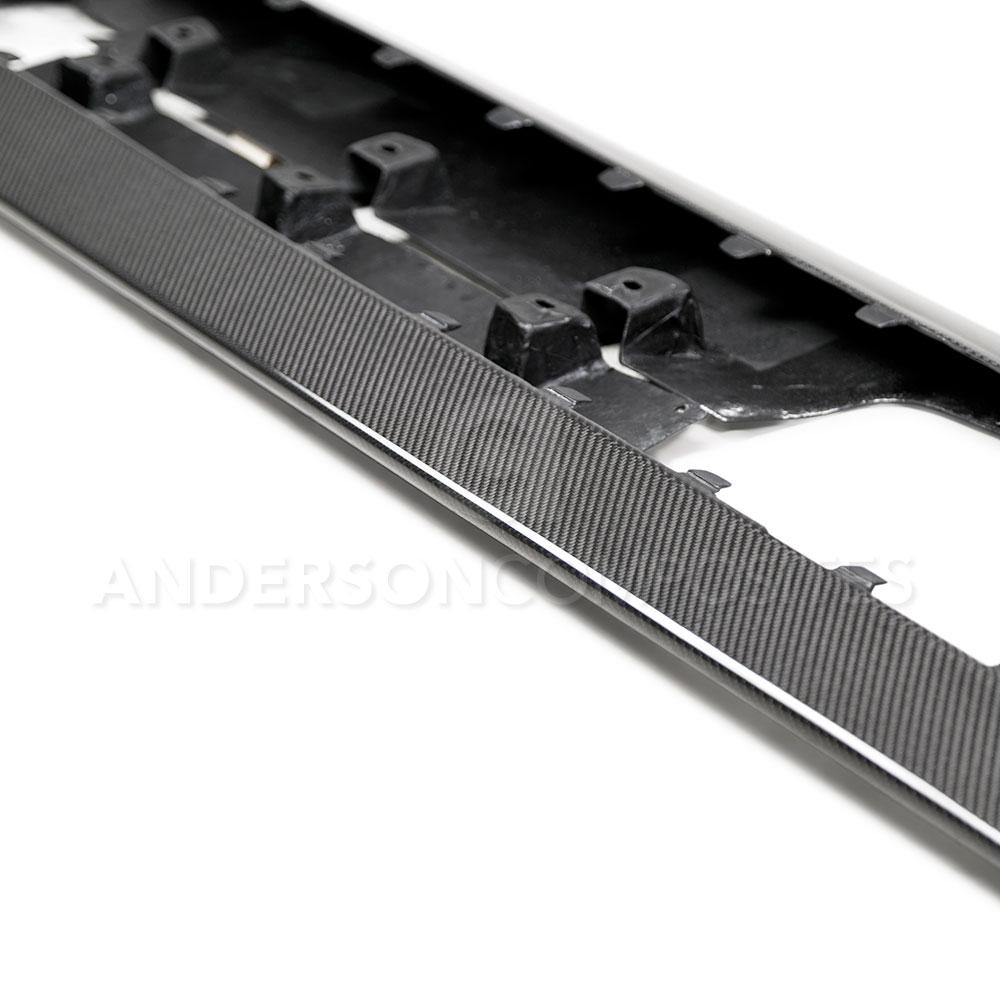 Anderson Composites AC-SS20FDMU500 Carbon Fiber Rocker Panel Splitters For 2020-2021 Ford Mustang Shelby GT500 Anderson Composites Side Skirt  AXOPROS