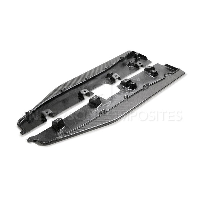 Anderson Composites AC-SX20FDMU500 Carbon Fiber Side Splitter Extensions For 2020-2021 Ford Mustang Shelby GT500 Anderson Composites Side Skirt  AXOPROS
