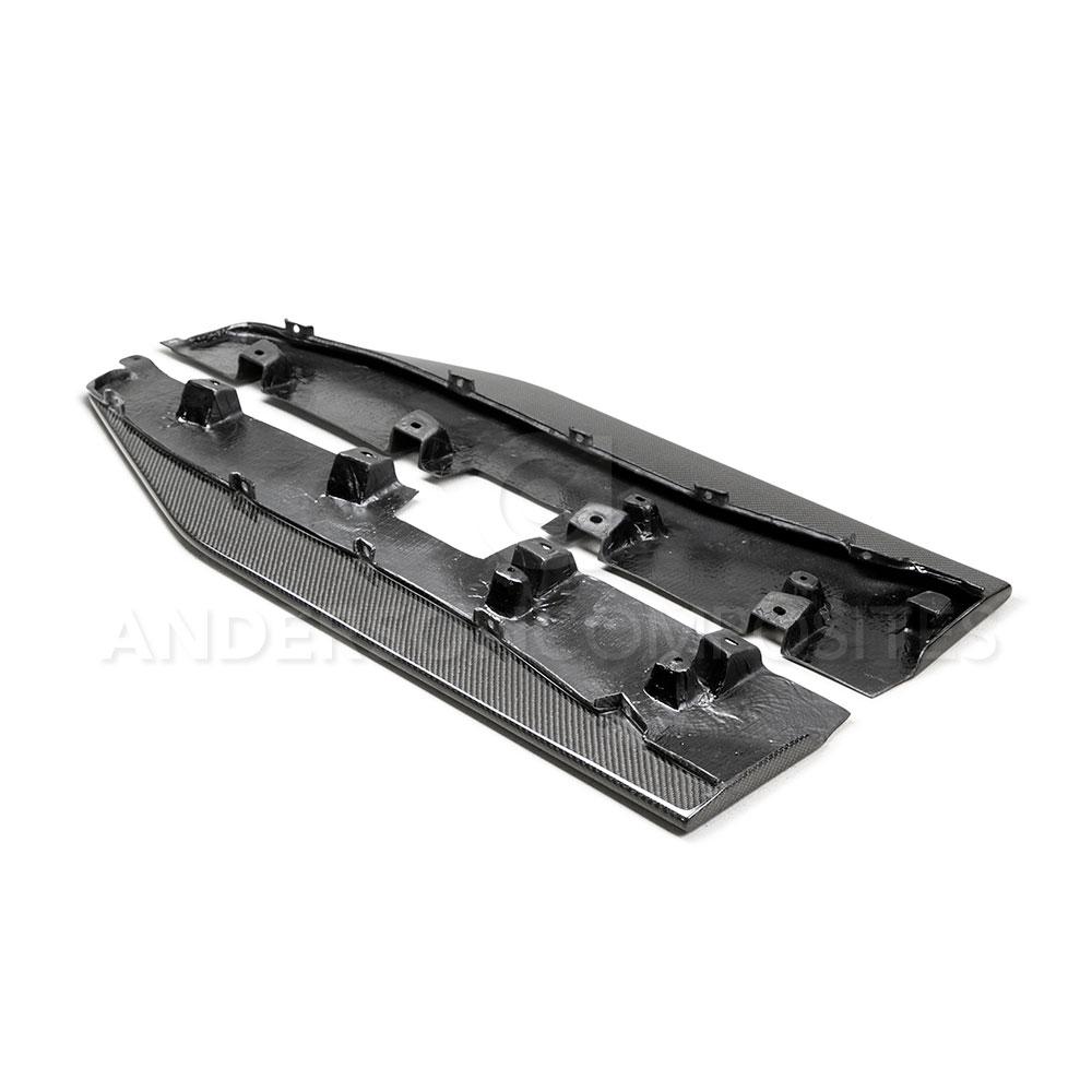 Anderson Composites AC-SX20FDMU500 Carbon Fiber Side Splitter Extensions For 2020-2021 Ford Mustang Shelby GT500 Anderson Composites Side Skirt  AXOPROS