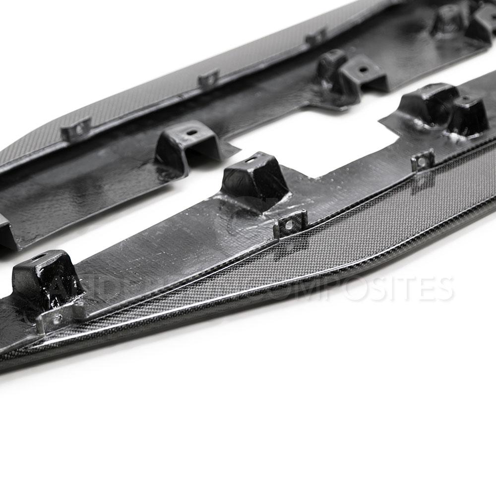 Anderson Composites AC-SX20FDMU500 Carbon Fiber Side Splitter Extensions For 2020-2021 Ford Mustang Shelby GT500 Anderson Composites Side Skirt  AXOPROS