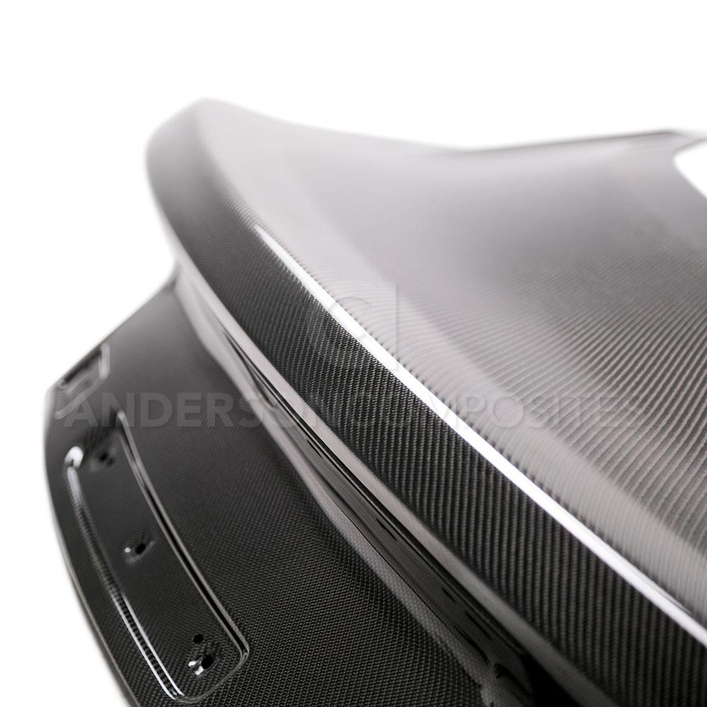 Anderson Composites AC-TL15FDMU-DS Type-OE Double Sided Carbon Fiber Decklid For 2015-2020 Ford Mustang Anderson Composites Trunk Lid  AXOPROS