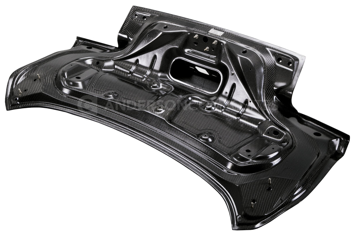 Anderson Composites AC-TL15FDMU-SA-DS Type-ST Double Sided Carbon Fiber Decklid With Integrated Spoiler For 2015-2020 Ford Mustang Anderson Composites Trunk Lid  AXOPROS