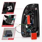 ANZO 00-06 Toyota Tundra (Std. Bed/Reg Cab) LED Taillights w/Light Bar Black Housing Smoke Lens ANZO Tail Lights  AXOPROS