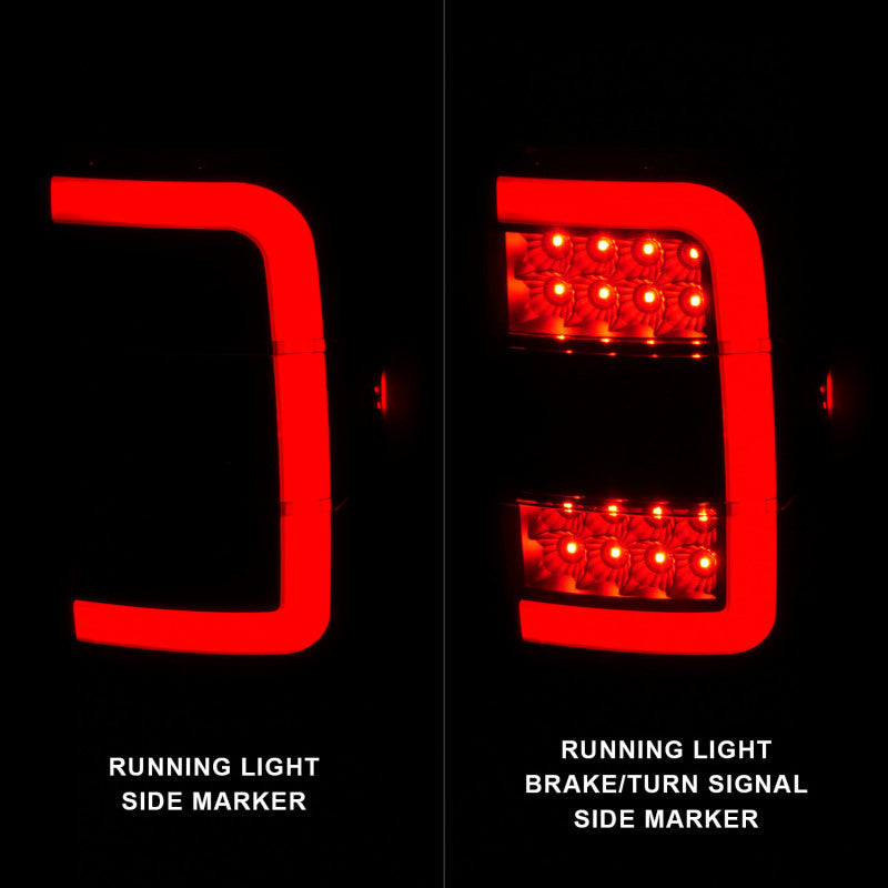 ANZO 01-11 Ford Ranger LED Taillights - Black Housing w/ Smoke Lens & Light Bar ANZO Tail Lights  AXOPROS