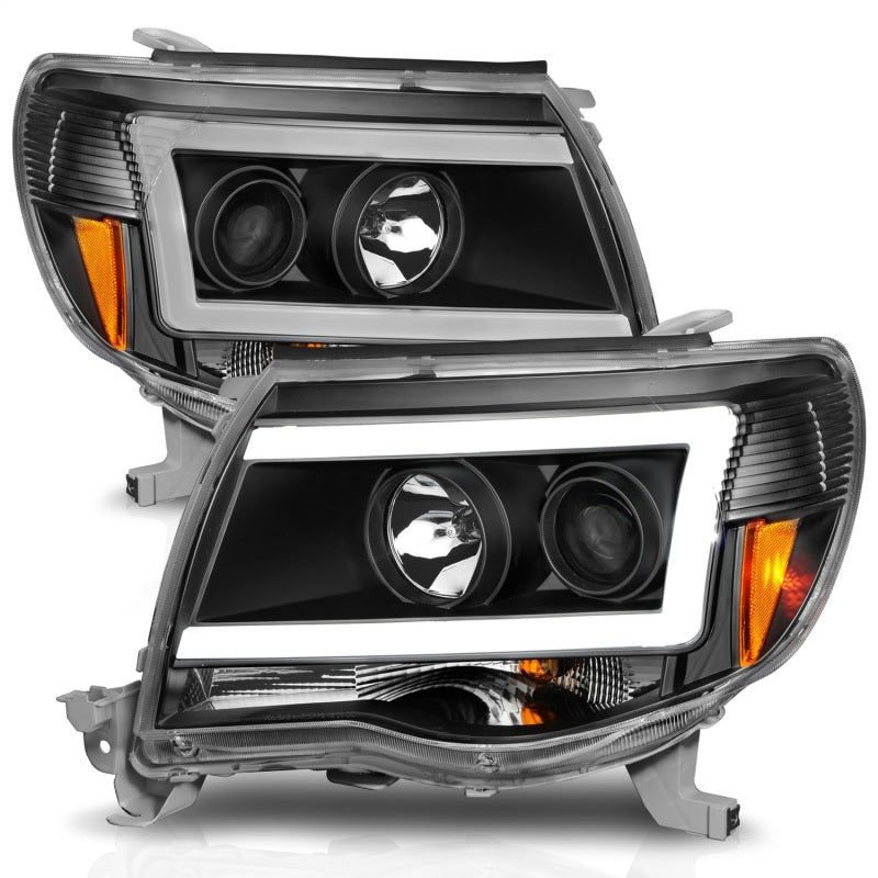 ANZO 05-09 Toyota Tacoma Projector Light Bar Style Headlights w/ C Light Bar ANZO Headlights  AXOPROS