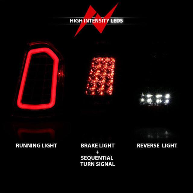 ANZO 11-14 Chrysler 300 LED Taillights Black w/ Sequential ANZO Tail Lights  AXOPROS