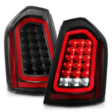 ANZO 11-14 Chrysler 300 LED Taillights Black w/ Sequential ANZO Tail Lights  AXOPROS