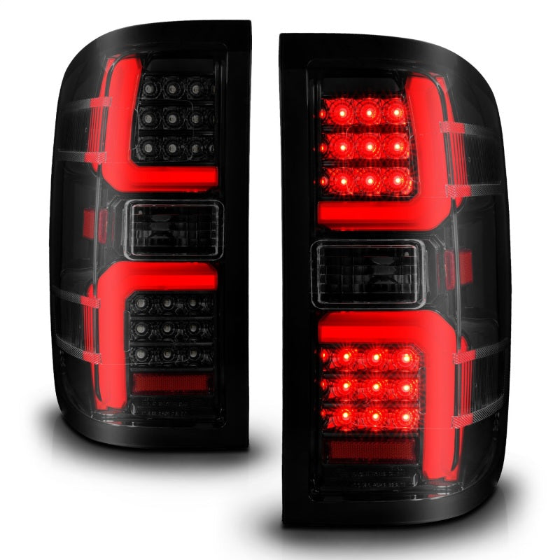 ANZO 15-19 Chevrolet Silverado 2500 HD/3500 HD LED Taillight w/ Sequential Black Housing/Smoke Lens ANZO Tail Lights  AXOPROS