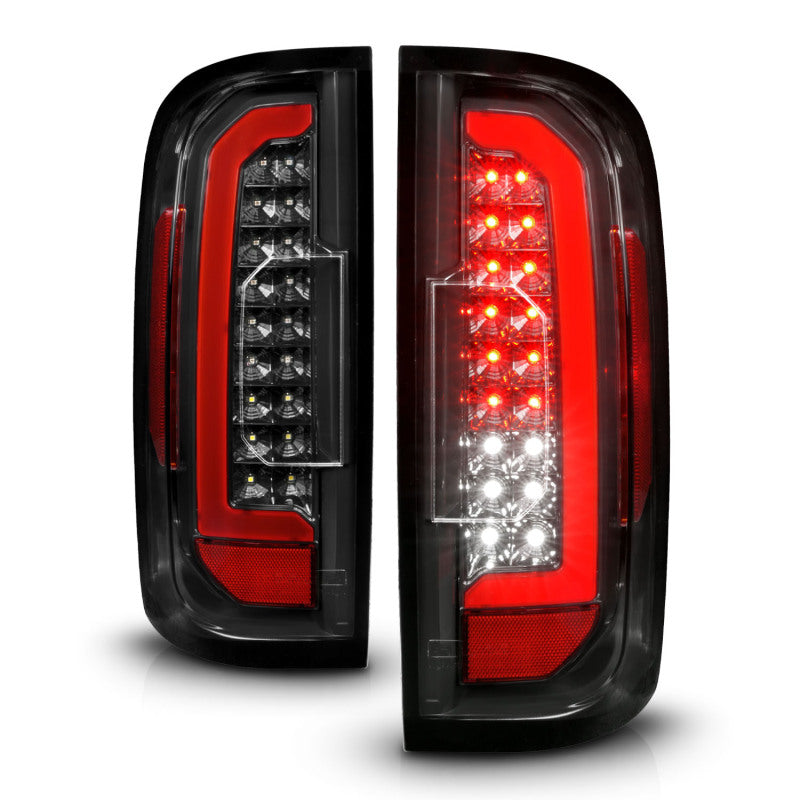 ANZO 15-21 GMC Canyon Full LED Taillights w/ Red Lightbar Black Housing/Clear Lens ANZO Tail Lights  AXOPROS