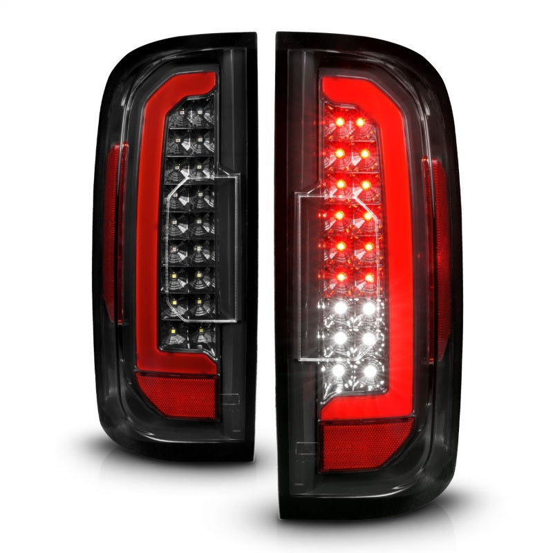 ANZO 15-21 GMC Canyon Full LED Taillights w/ Red Lightbar Black Housing/Clear Lens ANZO Tail Lights  AXOPROS