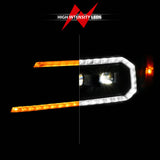 ANZO 15-22 Chevy Colorado Blk Housing Full LED DRL Projector Headlight w/ Sequential Light Bar ANZO Headlights  AXOPROS