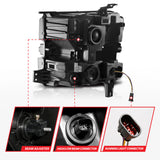 ANZO 19-22 Chevrolet Silverado 1500 LED Proj HL w/Lgt Bar SwBk Seq. Blk w/In. Light - Passenger Side ANZO Headlights  AXOPROS