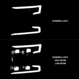 ANZO 19-22 Chevrolet Silverado 1500 LED Proj HL w/Lgt Bar SwBk Seq. Blk w/In. Light - Passenger Side ANZO Headlights  AXOPROS