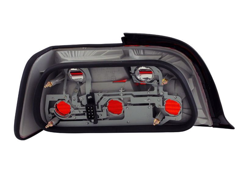 ANZO 1992-1998 BMW 3 Series E36 Coupe/Convertable Taillights Red/Clear ANZO Tail Lights  AXOPROS
