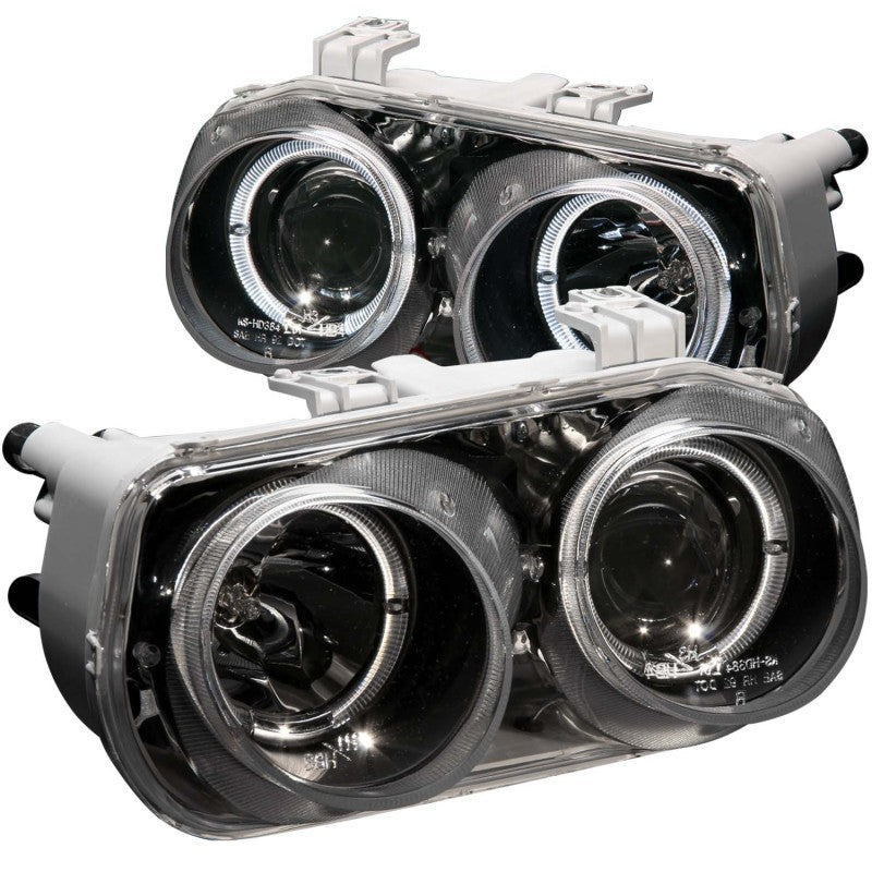ANZO 1994-1997 Acura Integra Projector Headlights w/ Halo Black ANZO Headlights  AXOPROS